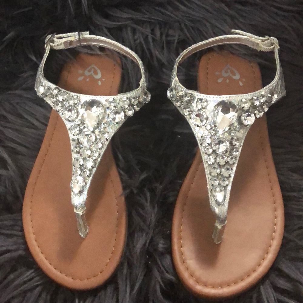 Justice Rhinstone T-Strap sandals
